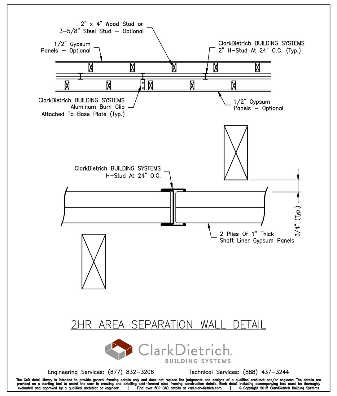 2HR Area Separation Wall Detail
