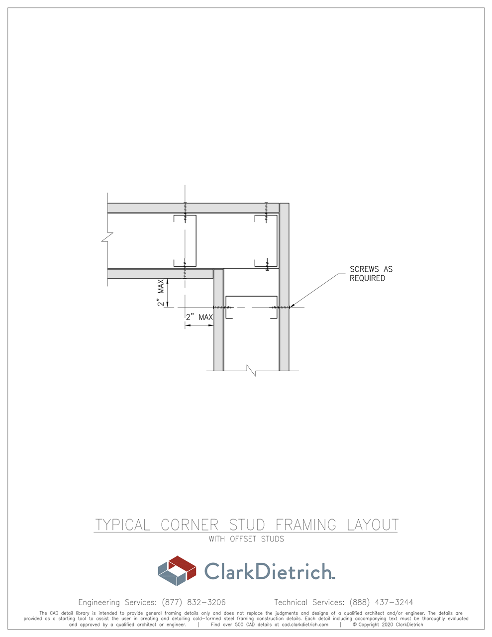 Wall corner framing with offset stud